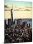 Landscape Sunset View, One World Trade Center, Manhattan, New York, United States, Color Sunset-Philippe Hugonnard-Mounted Photographic Print