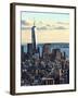 Landscape Sunset View, One World Trade Center, Manhattan, New York, United States-Philippe Hugonnard-Framed Premium Photographic Print