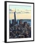 Landscape Sunset View, One World Trade Center, Manhattan, New York, United States-Philippe Hugonnard-Framed Premium Photographic Print