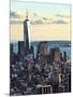 Landscape Sunset View, One World Trade Center, Manhattan, New York, United States-Philippe Hugonnard-Mounted Photographic Print