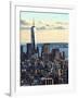 Landscape Sunset View, One World Trade Center, Manhattan, New York, United States-Philippe Hugonnard-Framed Photographic Print
