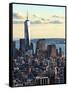 Landscape Sunset View, One World Trade Center, Manhattan, New York, United States-Philippe Hugonnard-Framed Stretched Canvas