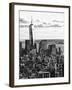 Landscape Sunset View, One World Trade Center, Manhattan, New York, US, Black and White Photography-Philippe Hugonnard-Framed Photographic Print