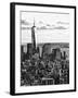 Landscape Sunset View, One World Trade Center, Manhattan, New York, US, Black and White Photography-Philippe Hugonnard-Framed Premium Photographic Print