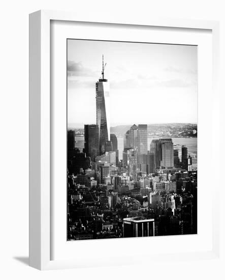 Landscape Sunset View, One World Trade Center, Manhattan, New York Vintage-Philippe Hugonnard-Framed Photographic Print