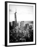 Landscape Sunset View, One World Trade Center, Manhattan, New York Vintage-Philippe Hugonnard-Framed Premium Photographic Print