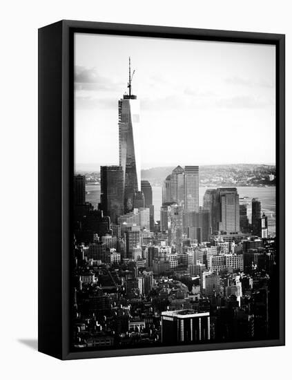 Landscape Sunset View, One World Trade Center, Manhattan, New York Vintage-Philippe Hugonnard-Framed Stretched Canvas