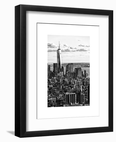 Landscape Sunset View, One World Trade Center, Manhattan, New York, White Frame-Philippe Hugonnard-Framed Art Print