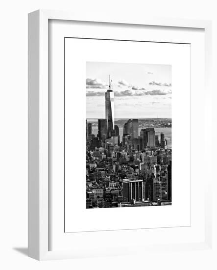 Landscape Sunset View, One World Trade Center, Manhattan, New York, White Frame-Philippe Hugonnard-Framed Art Print