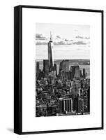 Landscape Sunset View, One World Trade Center, Manhattan, New York, White Frame-Philippe Hugonnard-Framed Stretched Canvas