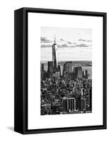 Landscape Sunset View, One World Trade Center, Manhattan, New York, White Frame-Philippe Hugonnard-Framed Stretched Canvas