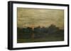 Landscape: Sunset-Charles Francois Daubigny-Framed Giclee Print