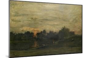 Landscape: Sunset-Charles Francois Daubigny-Mounted Giclee Print