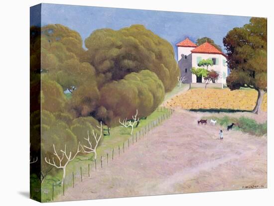 Landscape, the House with the Red Roof, 1924-Félix Vallotton-Stretched Canvas