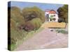 Landscape, the House with the Red Roof, 1924-Félix Vallotton-Stretched Canvas