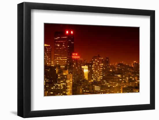 Landscape - The New Yorker - Manhattan by Night - New York City - United States-Philippe Hugonnard-Framed Photographic Print