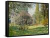 Landscape-The Parc Monceau-Claude Monet-Framed Stretched Canvas