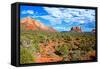 Landscape - Thunder Mountains - Sedona - Arizona - United States-Philippe Hugonnard-Framed Stretched Canvas