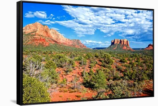 Landscape - Thunder Mountains - Sedona - Arizona - United States-Philippe Hugonnard-Framed Stretched Canvas