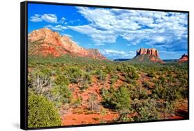 Landscape - Thunder Mountains - Sedona - Arizona - United States-Philippe Hugonnard-Framed Stretched Canvas