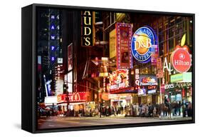 Landscape - Times square - Manhattan - New York City - United States-Philippe Hugonnard-Framed Stretched Canvas