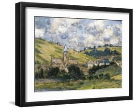 Landscape, Vetheuil-Claude Monet-Framed Art Print