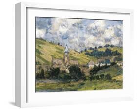 Landscape, Vetheuil-Claude Monet-Framed Art Print