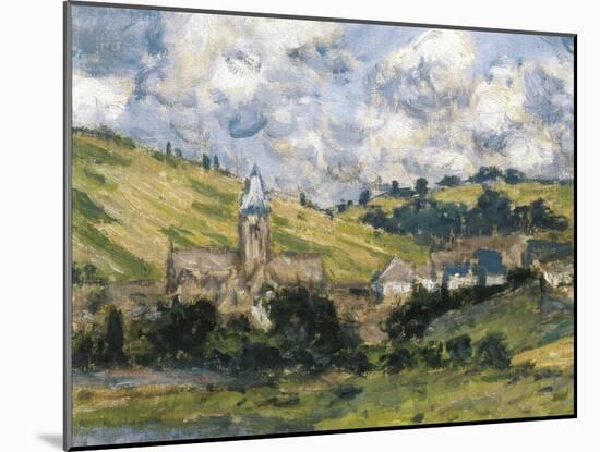 Landscape, Vetheuil-Claude Monet-Mounted Art Print