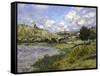 Landscape, Vetheuil-Claude Monet-Framed Stretched Canvas