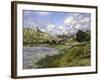 Landscape, Vetheuil-Claude Monet-Framed Art Print