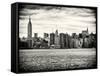 Landscape View Manhattan with the Empire State Building and Chrysler Building - New York-Philippe Hugonnard-Framed Stretched Canvas