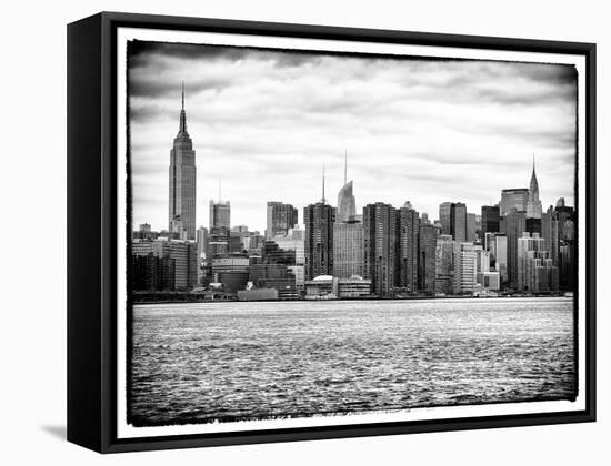 Landscape View Manhattan with the Empire State Building and Chrysler Building - New York-Philippe Hugonnard-Framed Stretched Canvas