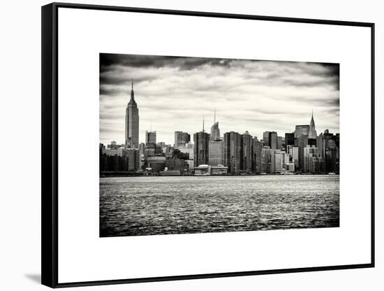 Landscape View Manhattan with the Empire State Building and Chrysler Building - New York-Philippe Hugonnard-Framed Stretched Canvas