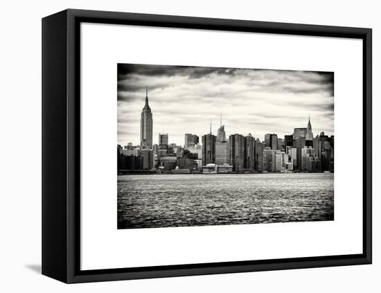 Landscape View Manhattan with the Empire State Building and Chrysler Building - New York-Philippe Hugonnard-Framed Stretched Canvas