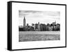 Landscape View Manhattan with the Empire State Building and Chrysler Building - New York-Philippe Hugonnard-Framed Stretched Canvas