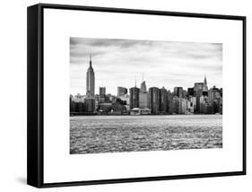 Landscape View Manhattan with the Empire State Building and Chrysler Building - New York-Philippe Hugonnard-Framed Stretched Canvas