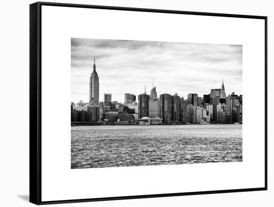 Landscape View Manhattan with the Empire State Building and Chrysler Building - New York-Philippe Hugonnard-Framed Stretched Canvas