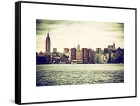 Landscape View Manhattan with the Empire State Building and Chrysler Building - New York-Philippe Hugonnard-Framed Stretched Canvas