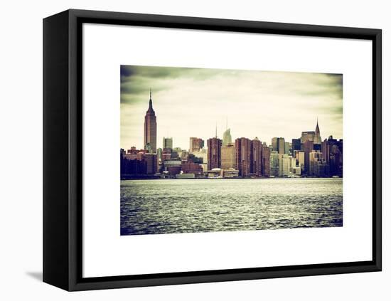 Landscape View Manhattan with the Empire State Building and Chrysler Building - New York-Philippe Hugonnard-Framed Stretched Canvas