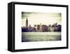 Landscape View Manhattan with the Empire State Building and Chrysler Building - New York-Philippe Hugonnard-Framed Stretched Canvas