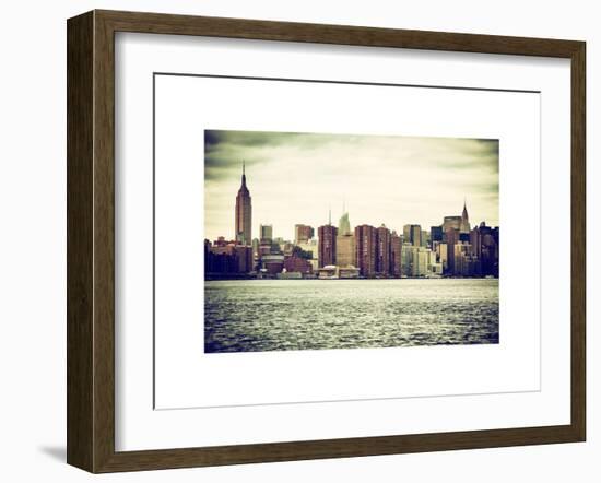 Landscape View Manhattan with the Empire State Building and Chrysler Building - New York-Philippe Hugonnard-Framed Art Print