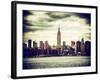 Landscape View Manhattan with the Empire State Building at Sunset - New York City - United States-Philippe Hugonnard-Framed Photographic Print