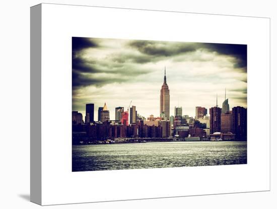 Landscape View Manhattan with the Empire State Building at Sunset - New York-Philippe Hugonnard-Stretched Canvas