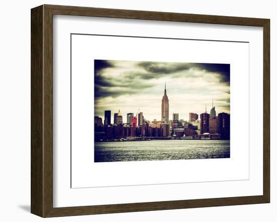 Landscape View Manhattan with the Empire State Building at Sunset - New York-Philippe Hugonnard-Framed Art Print