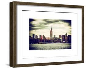 Landscape View Manhattan with the Empire State Building at Sunset - New York-Philippe Hugonnard-Framed Art Print