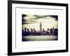 Landscape View Manhattan with the Empire State Building at Sunset - New York-Philippe Hugonnard-Framed Art Print