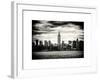 Landscape View Manhattan with the Empire State Building at Sunset - New York-Philippe Hugonnard-Framed Art Print