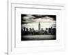 Landscape View Manhattan with the Empire State Building at Sunset - New York-Philippe Hugonnard-Framed Art Print