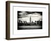 Landscape View Manhattan with the Empire State Building at Sunset - New York-Philippe Hugonnard-Framed Art Print