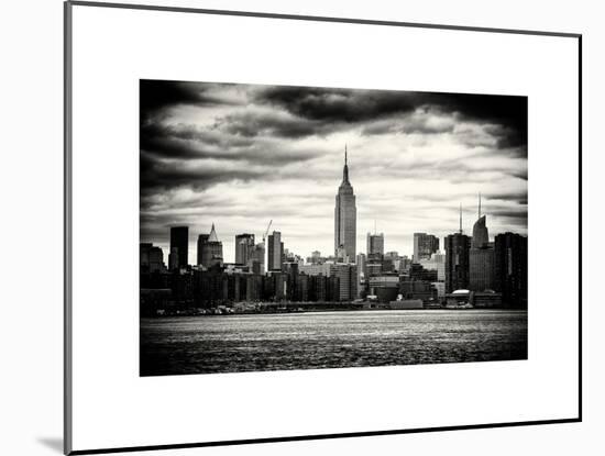 Landscape View Manhattan with the Empire State Building at Sunset - New York-Philippe Hugonnard-Mounted Art Print